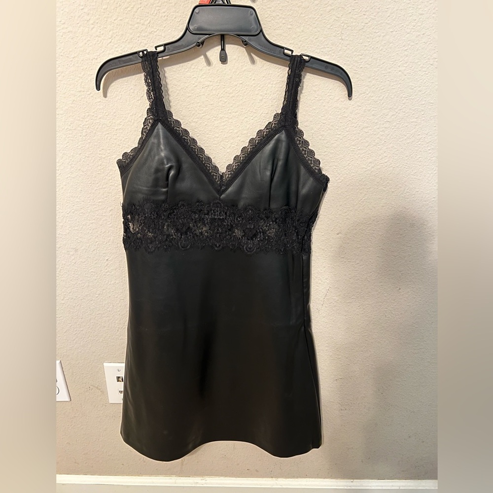 G/FORE Black Lace Trim Chemise